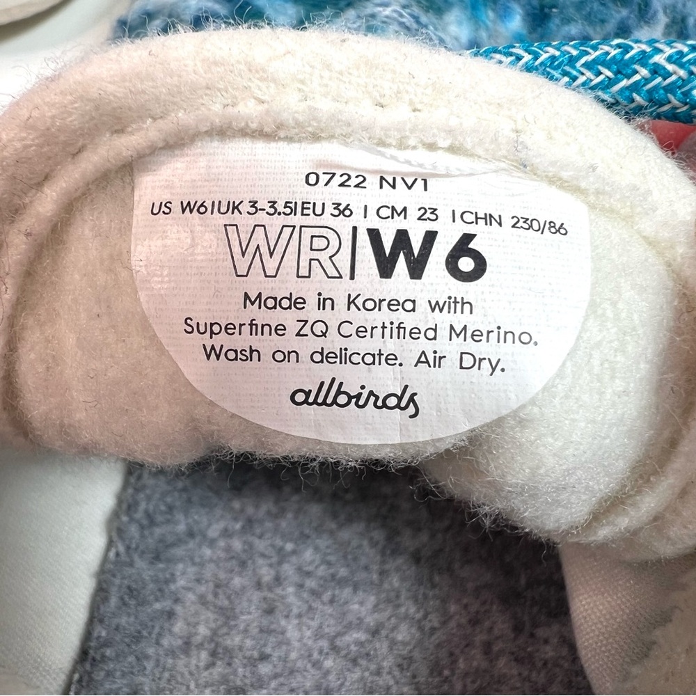 NWOT Allbirds Wool Runner Fluffs Sneakers Thrive Teal/Deep Emerald Size 6 - Picture 9 of 13